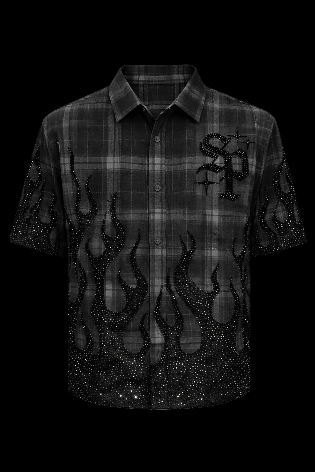 Shortsleeved Rhinestone Superior Flannel (Flame Edition)
