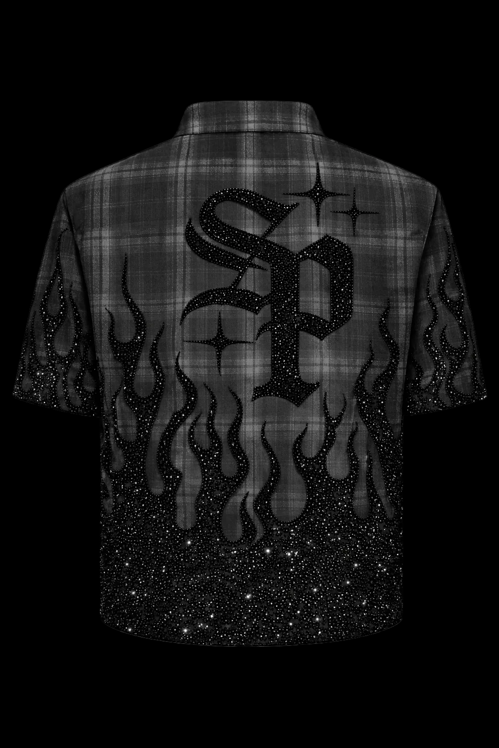 Shortsleeved Rhinestone Superior Flannel (Flame Edition)
